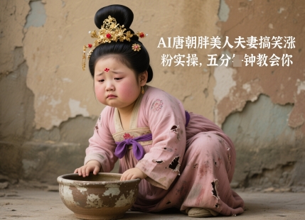 AI唐朝胖美人夫妻搞笑涨粉实操,五分钟教会你优优云网创-专注分享网络创业项目落地实操课程 – 全网首发_高质量创业项目输出优优云网创