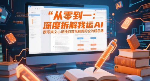从零到一：深度拆解我运用AI撰写爽文小说挣取首笔稿费的全流程思路优优云网创-专注分享网络创业项目落地实操课程 – 全网首发_高质量创业项目输出优优云网创