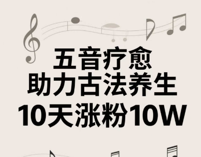 古法五音养生教程，五音疗愈的视频的制作方法，2-4小时就能学会，作者10天涨粉10W优优云网创-专注分享网络创业项目落地实操课程 – 全网首发_高质量创业项目输出优优云网创