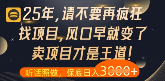 什么？25年你还在疯狂找项目做，醒醒吧，看完这些你全都懂了【揭秘】优优云网创-专注分享网络创业项目落地实操课程 – 全网首发_高质量创业项目输出优优云网创