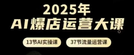 2025年AI爆店运营大课，13节AI实操课+37节流量运营课优优云网创-专注分享网络创业项目落地实操课程 – 全网首发_高质量创业项目输出优优云网创