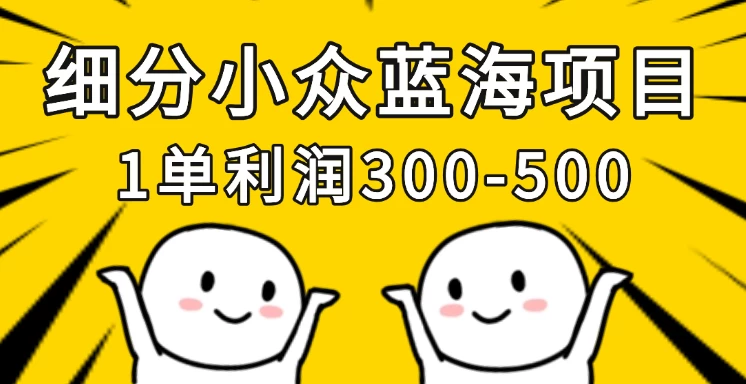 细分小众蓝海项目，一单利润300-500，每月收入稳定4w+优优云网创-专注分享网络创业项目落地实操课程 – 全网首发_高质量创业项目输出优优云网创